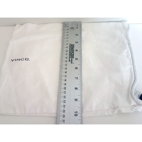Vince Drawstring Canvas Shoe Clothing Storage Dust Bag Off White - Picture 4 of 7